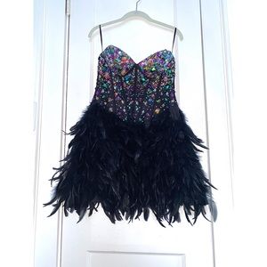 Jovani Strapless Sweetheart Corset Dress